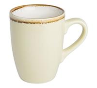 Olympia Kiln Cappuccino Cup Bark 340Ml Porcelain with New Features Pack of 6