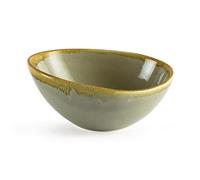 Olympia Kiln Porcelain Bowls Moss 165mm, Pack of 6 | Edge chip warranty protected with hand-painted rims, finished in a reactive glaze. Dishwasher safe for easy cleaning.
