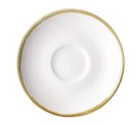 Olympia Kiln Porcelain Espresso Cup Saucer 115mm (Pack of, White, 115 mm | Dishwasher safe with a reactive glaze finish and hand-applied drip-dry rim to catch spills in busy commercial venues.