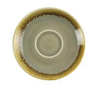 Olympia Kiln Porcelain Espresso Saucers 115mm, Moss Green (Pack of, Small | Fits 85ml cups with extra rim space for a spoon or biscuit; microwave and dishwasher safe commercial vitrified build.