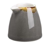 Olympia Kiln Porcelain Milk Jugs Smoke 96ml DA430 (Pack of 6), Grey, 96 ml | Hand-painted rims and reactive glaze ensure each unique piece stands out; ideal for serving milk or cream with hot drinks.