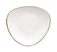 Olympia Kiln Porcelain Triangular Plates 280mm Pack of 4, Chalk, 280 mm