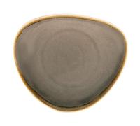 Olympia Kiln Porcelain Triangular Side Plate, Smoky Gray 230mm