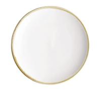 Olympia Kiln Round Coupe Plate Porcelain 178mm, Chalk White, Pack, 178 mm | Dishwasher-safe with a hand-applied, drip-dried rim that makes each rustic piece unique to capture the farm-to-fork look.