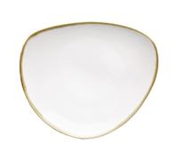 Olympia Kiln Triangular Plate Chalk in White - Dishwasher Safe - 6 Pack - 230 mm