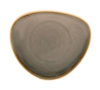 Olympia Kiln Triangular Side Plate in Smoky Gray - Porcelain - 230(пїЅ) mm