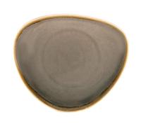 Olympia Kiln Triangular Side Plate in Smoky Gray - Porcelain - 165(пїЅ) mm