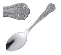 Olympia Kings Service Spoon 18/0 Stainless Steel 202mm, Pack of 12 | Classic cutlery design with a high-shine polished finish, ideal for busy commercial restaurants and catering venues.