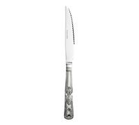 Olympia Kings Stainless Steel Steak Knives 238mm, Pack of 12 | Heavy-duty build suited for busy commercial dining rooms, offering a comfortable grip for professional table service.