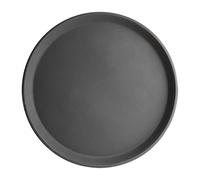 Olympia Kristallon Anti-Slip Fibreglass Round Tray Black - 356mm 14"