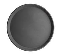 Olympia Kristallon Anti-Slip Fibreglass Round Tray Black - 356mm 14"