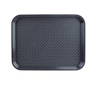 Kristallon Foodservice Tray Charcoal - Polypropylene - Dishwasher Safe and Stackable - Textured Surface - 305 x 415 mm