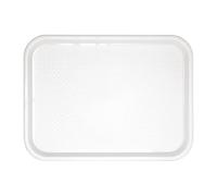Olympia Kristallon Fast Food Tray, Large Size: 450 x 350 mm/ 17.75 x 13.75 inch, White Polypropylene, Plastic Rectangular Restaurant Serving Tray, Commercial Bistro and Home Use, GF997