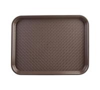 Olympia Kristallon Large Polypropylene Fast Food Tray Brown 450mm