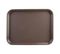 Olympia Kristallon Large Polypropylene Fast Food Tray Brown 450mm - P509