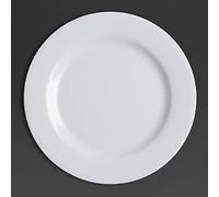 Olympia Kristallon Melamine Plastic Plates 254mm Set of 6 - Reusable, Resistant Dinner Plates CD295