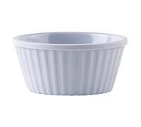 Olympia Kristallon Small Fluted Ramekins Set 57 mm/28 ml (Pack of 12), White, Plastic, Size: 57(Dia) mm/ 2 1/4 inch, Temperature Range: -20 to 120°C, Condiment Pots, T844