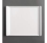 Olympia Kristallon Melamine Food Serving Platter, White, Size: 530 x 330 x 25 mm - Scratch, Chip & Stain Resistant - Temperature Range: -20 degree celsius to 120 degree celsius, GM284