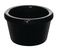 Olympia Kristallon Melamine Plain Ramekins Black 63mm (12 Pack) - White Pudding Custard Cups DM161