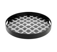 Olympia Kristallon PC Round Non Slip Tray with Handles - 355mm 14"