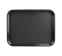 Olympia Kristallon Plastic Black Large Fast Food Tray 450mm - Serving Tray for Restaurants, Hotel, Catering P507