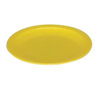 Olympia Kristallon Plastic Plates Yellow 230mm (12 Pack) - Reusable, Heat-Resistant Plates for Schools, Hospitals CB767
