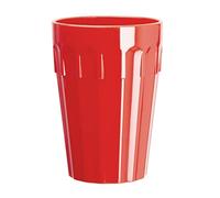 Olympia Kristallon Plastic Tumblers Red 253.8ml (12 Pack) CB778 | Dishwasher-safe and shatterproof polypropylene build withstands -40 to +100°C for versatile commercial hot or cold drink use.