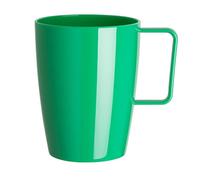 Olympia Kristallon Polycarbonate Plastic Handled Beakers Set 284 ml (Pack of 12), Green, Unbreakable & Shatterproof, Picnic Cups, Cold & Hot Drinks up to 100°C, Dishwasher Safe, CE287