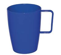 Olympia Kristallon Polycarbonate Plastic Handled Beakers Set 284 ml (Pack of 12), Blue, Unbreakable & Shatterproof, Picnic Cups, Cold & Hot Drinks up to 100°C, Dishwasher Safe, CE288