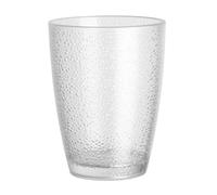 Olympia Kristallon Polycarbonate Plastic Tumbler Set 275 ml / 9.5 oz (Pack of 6), Pebbled Clear Frosted Effect, Reusable Plastic Cups, Picnic Cups, Virtually Unbreakable, Dishwasher Safe, DC928