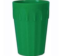 Olympia Kristallon Polycarbonate Tumblers 260ml, Green, Pack of 12 | Commercial-grade construction provides heavy-duty shatter resistance for busy restaurant, bar, and event dining environments.