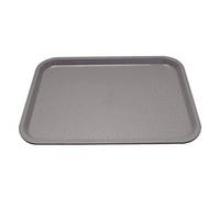 Olympia Kristallon Fast Food Tray, Small Size: 345 x 265 mm/ 13.5 x 10.5 inch, Grey Polypropylene, Plastic Rectangular Restaurant Serving Tray, Commercial Bistro and Home Use, DP217