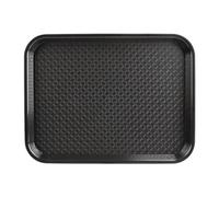 Olympia Kristallon Plastic Black Large Fast Food Tray 450mm - Serving Tray for Restaurants, Hotel, Catering P507