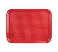 Olympia Kristallon Polypropylene Fast Food Tray Red Large 450mm