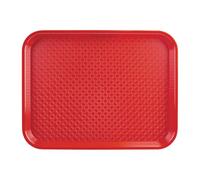 Olympia Kristallon Polypropylene Fast Food Tray Red Large 450mm - P510