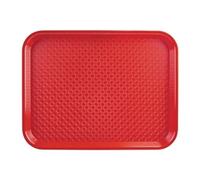 Olympia Kristallon Polypropylene Fast Food Tray Red Medium 415mm