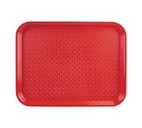 Olympia Kristallon Polypropylene Fast Food Tray Red Small 345mm