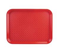 Olympia Kristallon Polypropylene Foodservice Tray, Red 265x345mm | Saves time with easy-wipe surfaces, built to stack safely for space-saving storage in busy commercial venues.