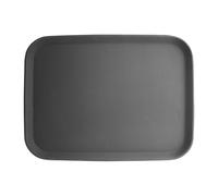 Olympia Kristallon Polypropylene Rectangular Non-Slip Tray Black 510mm - C560