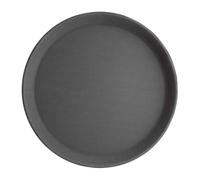 Olympia Kristallon Polypropylene Round Anti-Slip Tray 356mm, Black