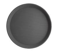 Olympia Kristallon Polypropylene Round Non-Slip Tray Black 280mm