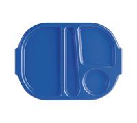 Olympia Kristallon Small Polycarbonate Compartment Food Trays Blue 322mm - DL129