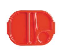 Olympia Kristallon Small Polycarbonate Compartment Food Trays Red 322mm - DL126