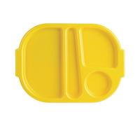 Olympia Kristallon Small Polycarbonate Compartment Food Trays Yellow 322mm - DL1
