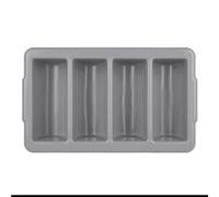Olympia Cutlery Tray Kristallon 6690 – 4-Compartment GN 1/1, Grey