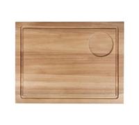 Olympia Large Acacia Wood Steak Serving Board, Size: 25(H) x 310(W)x 240(D)mm / 70(Dia)mm Sauce Ramekin Recess, Solid Wood Cutting Chopping Board, Commercial Restaurant Pub or Home Dining | DP139