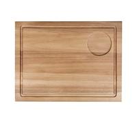 Olympia Large Acacia Wood Steak Serving Board, Size: 25(H) x 310(W)x 240(D)mm / 70(Dia)mm Sauce Ramekin Recess, Solid Wood Cutting Chopping Board, Commercial Restaurant Pub or Home Dining | DP139