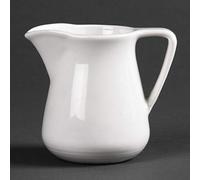 Olympia Linear Porcelain Cream Jugs 137ml, White, Pack of 12