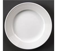 Olympia Linear Wide Rimmed Plates White 165mm (12 pack)