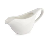 Olympia Lumina Fine China Sauce Boat 95ml 3.2fl oz (Pack of 6) | Rolled edges provide chip resistance; fully vitrified body is safe for ovens, microwaves, and commercial dishwashers.
